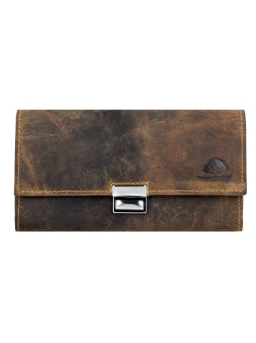 Greenburry Vintage Geldbörse Leder 17 cm brown