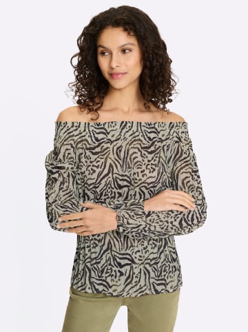 Heine Druckbluse in sand-braun-bedruckt
