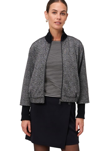 Zero  Jacke Fischgrät mit Stehkragen in BlackCream