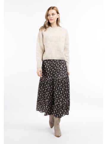 DreiMaster Vintage Damen Strick Pullover in Hellbeige Melange