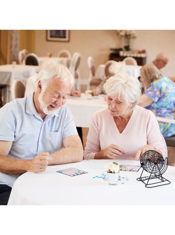 relaxdays Bingo-Spiel Set in Schwarz/ Weiß