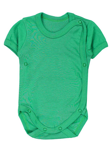 TupTam Baby Jungen Kurzarm Wickelbody 5er Set in grün/blau