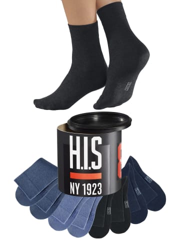 H.I.S Socken in schwarz-marine-jeans