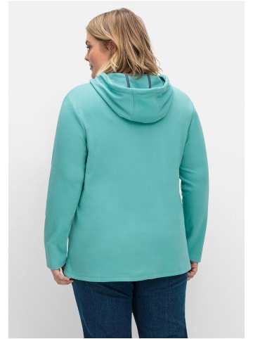 sheego Kapuzensweatshirt in aqua