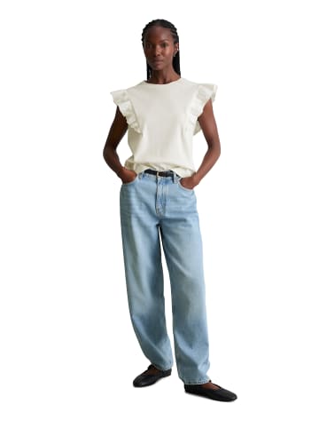 Marc O'Polo DENIM Ärmelloses Rüschen-Top regular in Silky White