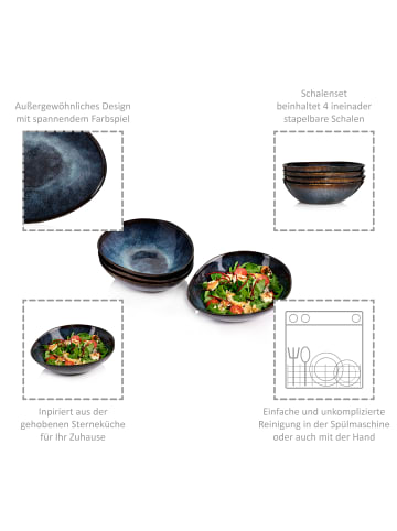 Sänger 4-tlg. Salatschalen Set Tokio in blau-schwarz 