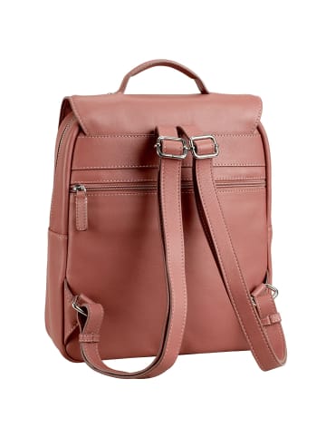 Leonhard Heyden Nizza City Rucksack Leder 34 cm altrosa