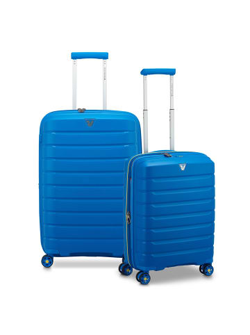Roncato B-Flying 4 Rollen Kofferset 2-teilig mit Dehnfalte blue