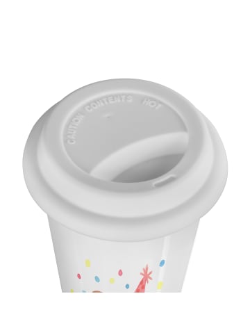 Mr. & Mrs. Panda Becher Toast Party mit Spruch in Weiß