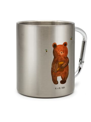 Mr. & Mrs. Panda Reisebecher Bär Honig ohne Spruch in Silber