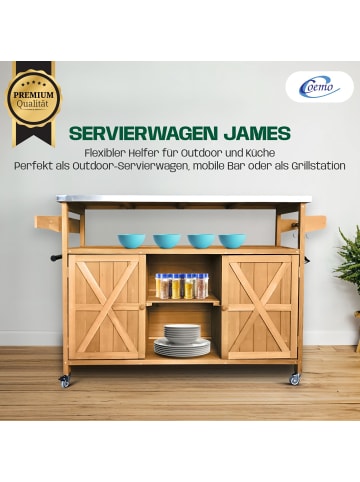 Coemo Servierwagen James Kücheninsel/-wagen in Braun