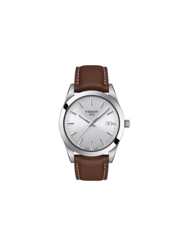 Tissot Gentleman Uhr silber braun T127.410.16.031.00
