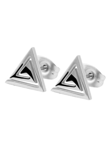 Adeliás Damen Ohrringe – Ohrstecker aus Edelstahl in silber