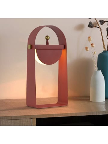 ZMH Tischleuchte LED in rot tragbare 3000K Warmweiß Stimmungslicht mit Akku