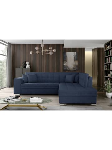 MF Design Piri Recamiere Rechts in Blau -  (L) 260 x (B) 260 x (H) 78 cm