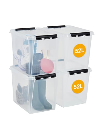 SmartStore 4er-Set Aufbewahrungsbox Classic Transparent 52L