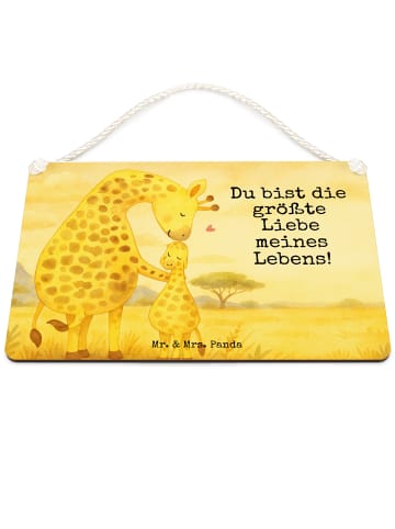 Mr. & Mrs. Panda Deko Schild Giraffe Kind Design mit Spruch in Weiß