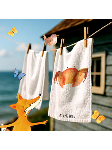 Mr. & Mrs. Panda Gästetuch Sternzeichen Krebs ohne Spruch in Weiß