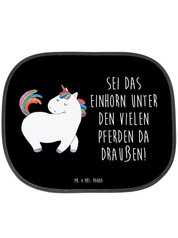 Mr. & Mrs. Panda Sonnenschutz Auto Einhorn Stolzieren mit Spruch in Schwarz