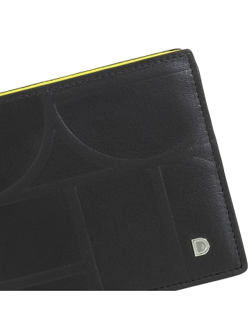 DuDu Up Geldbörse Leder 12.5 cm black-bright yellow