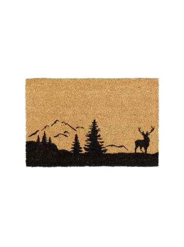 relaxdays Fußmatte Hirsch in Braun - (B)60 x (T)40 cm