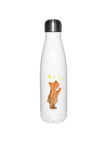 Mr. & Mrs. Panda Wasserflasche Verliebter Bär ohne Spruch in Weiß