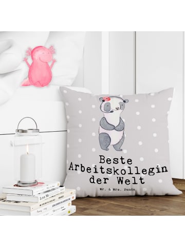 Mr. & Mrs. Panda kuschelkissen 40x40 Panda Beste Arbeitskollegin... in Grau Pastell