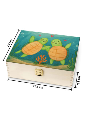 Mr. & Mrs. Panda Tee Organizer Schildkröten Paar Design ohne Spruch in Weiß