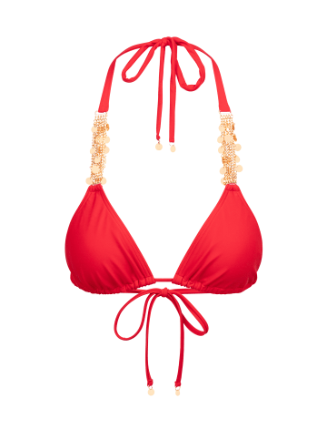 Moda Minx Bikini Top Alicia Coin Triangle in rot