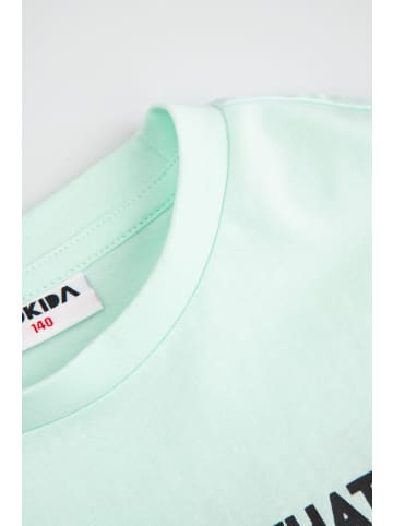 MOKIDA Baumwoll-T-Shirt mit kurzen Ärmeln in hellblau