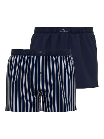 Bugatti Boxershort 2Er Pack Florenz in blau-dunkel-Streifen
