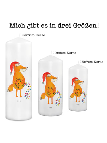 Mr. & Mrs. Panda Wachskerze Fuchs Weihnachten ohne Spruch in Weiß