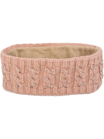 styleBREAKER Strick Stirnband in Rose
