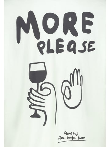 Sublevel Kurzarm T-Shirt Schriftzugprint Rundhals in Grün-2