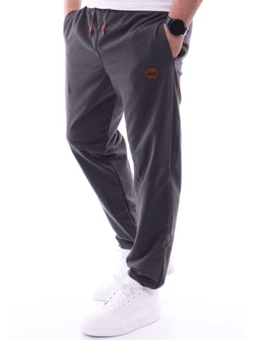 RESLAD Jogginghose mit Brandpatch in anthrazit