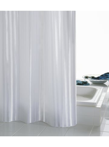 RIDDER Duschvorhang Textil Satin weiß