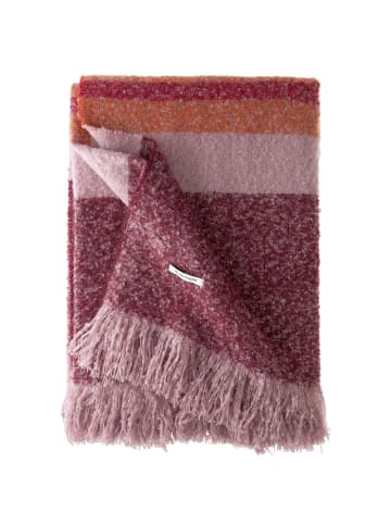 Tom Tailor Wohndecke BOUCLÉ STRIPE in Rot