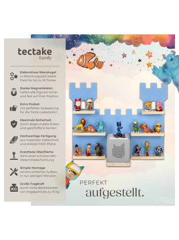 tectake Hängeregal MyLittleStory Fortress für bis zu 16 Tonies