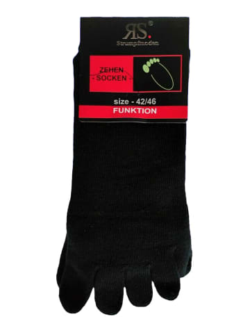 Riese RS Unisex Zehensocken aus Baumwolle Schwarz black-36/41