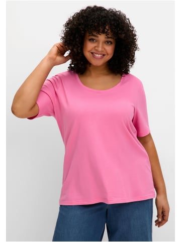 sheego Jerseyshirt in blumiges pink