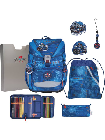 DerDieDas derdiedas Schulranzen Set 5-tlg. ErgoFlex Superlight Turbo Speed in blau