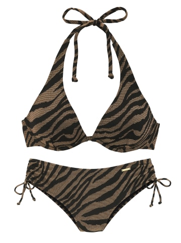 Bruno Banani Bügel-Bikini in schwarz-gold