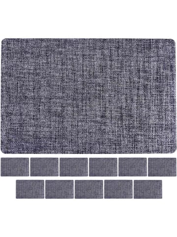 Ritzenhoff & Breker 12er Set Tischsets Linen 44 x 29 cm in Graublau