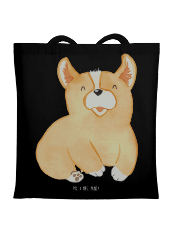 Mr. & Mrs. Panda Tasche Corgie ohne Spruch in Schwarz