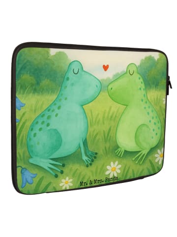 Mr. & Mrs. Panda Laptop Tasche Frosch Liebe Design ohne Spruch in Weiß