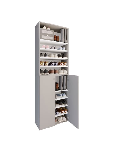 ebuy24 Schuhschrank Lona2XL10DTR grau Grau 70 x 39 cm