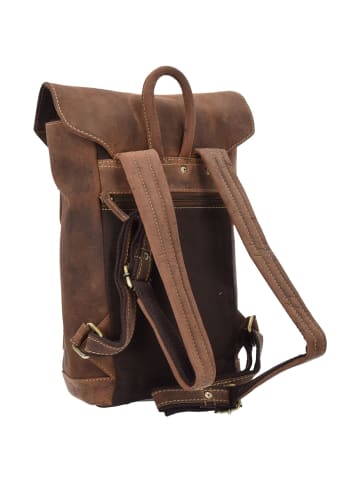 Greenburry Vintage Rucksack Leder 42 cm Laptopfach in brown