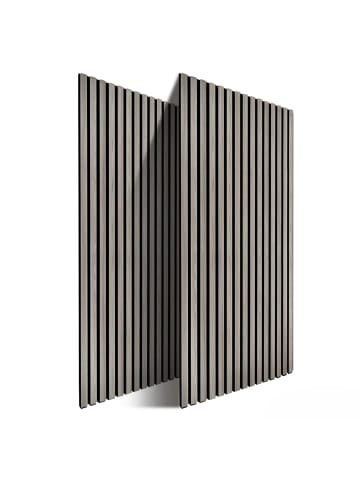 relaxdays 2 x Akustikpaneele in Dunkelgrau - (B)60 x (H)120 cm