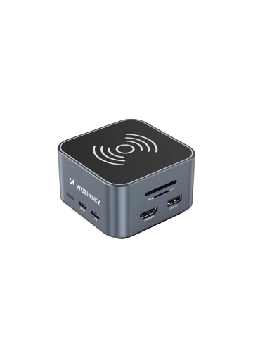 Wozinsky Wozinsky WHBC09Y8S USB-C 12-in-1 Hub mit WLAN-Ladefunktion, grau in Grau