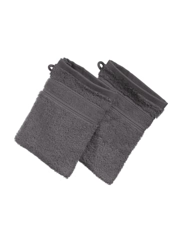Erwin Müller Frottier Waschhandschuh 2er-Pack Karlsruhe in anthrazit